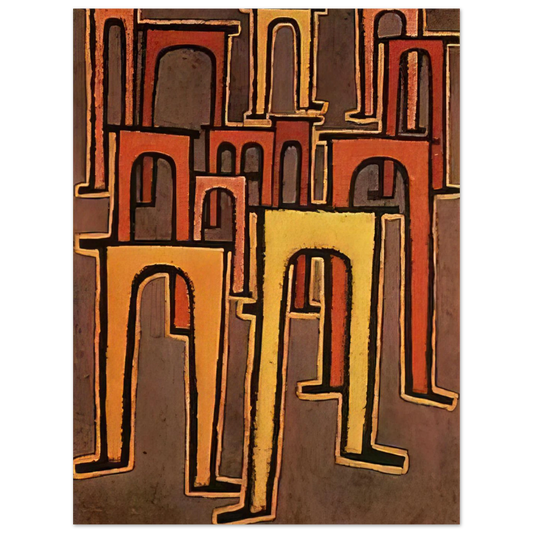 Revolution Of The Viaduct by Paul Klee (1937) – art poster