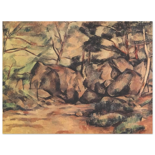 Woodland With Boulders by Paul Cézanne – art poster
