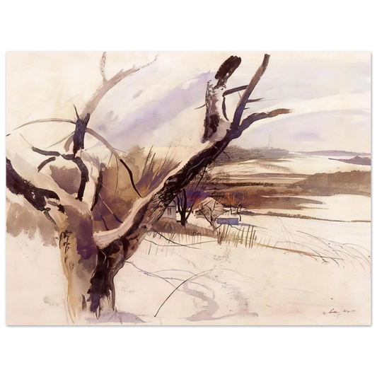 Winter Farm Scene by Andrew Wyeth – art poster