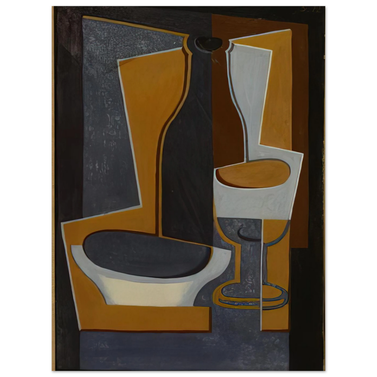 Bouteille Bol Et Verre by Juan Gris (1922) – art poster, view 2
