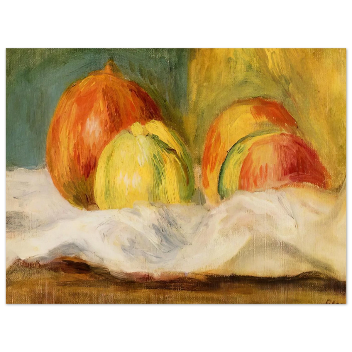 Still Life With Apples And Pomegranates by Pierre-Auguste Renoir – art poster, view 2