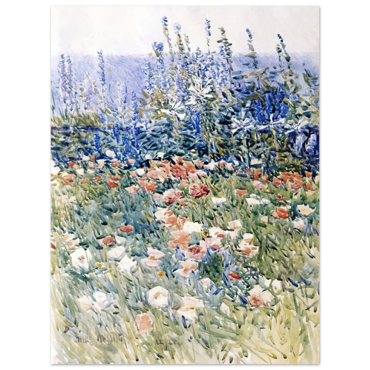 Flower Garden, Isles Of Shoals by Childe Hassam – art poster
