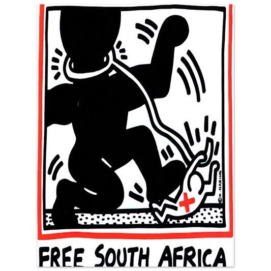 Free South Africa by Keith Haring (1985) – art poster