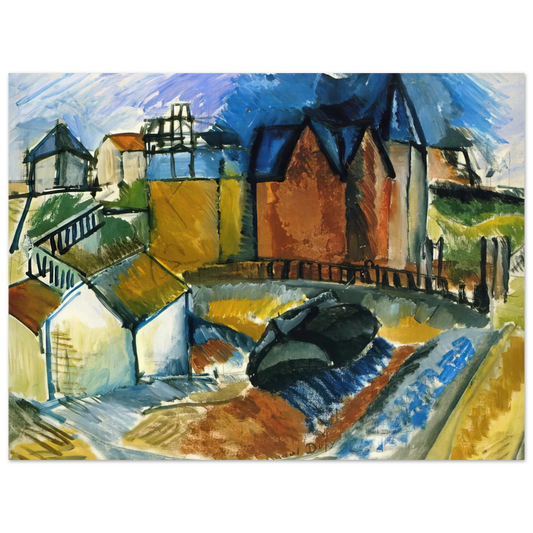 The Beach At Havre by Raoul Dufy (1910) – art poster