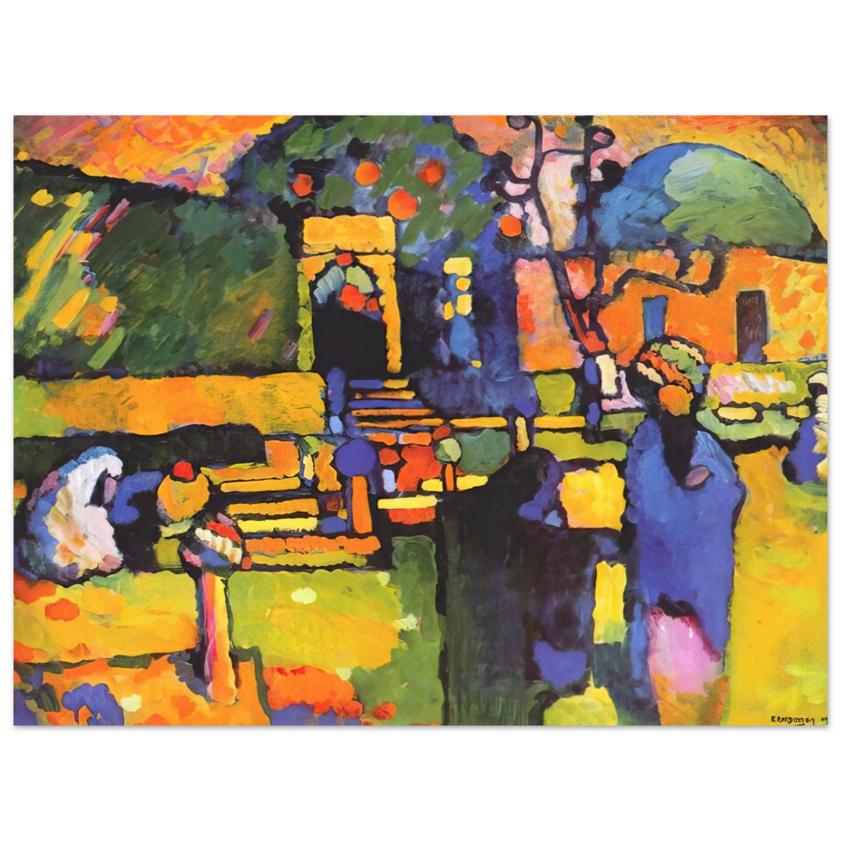 Arabs I Cemetery by Wassily Kandinsky (1909) – art poster