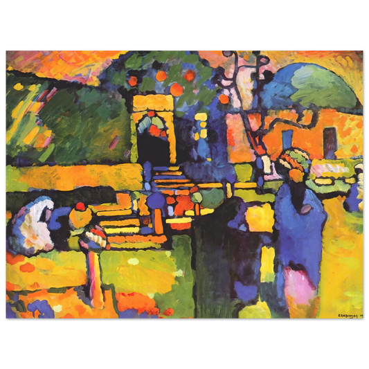 Arabs I Cemetery by Wassily Kandinsky (1909) – art poster