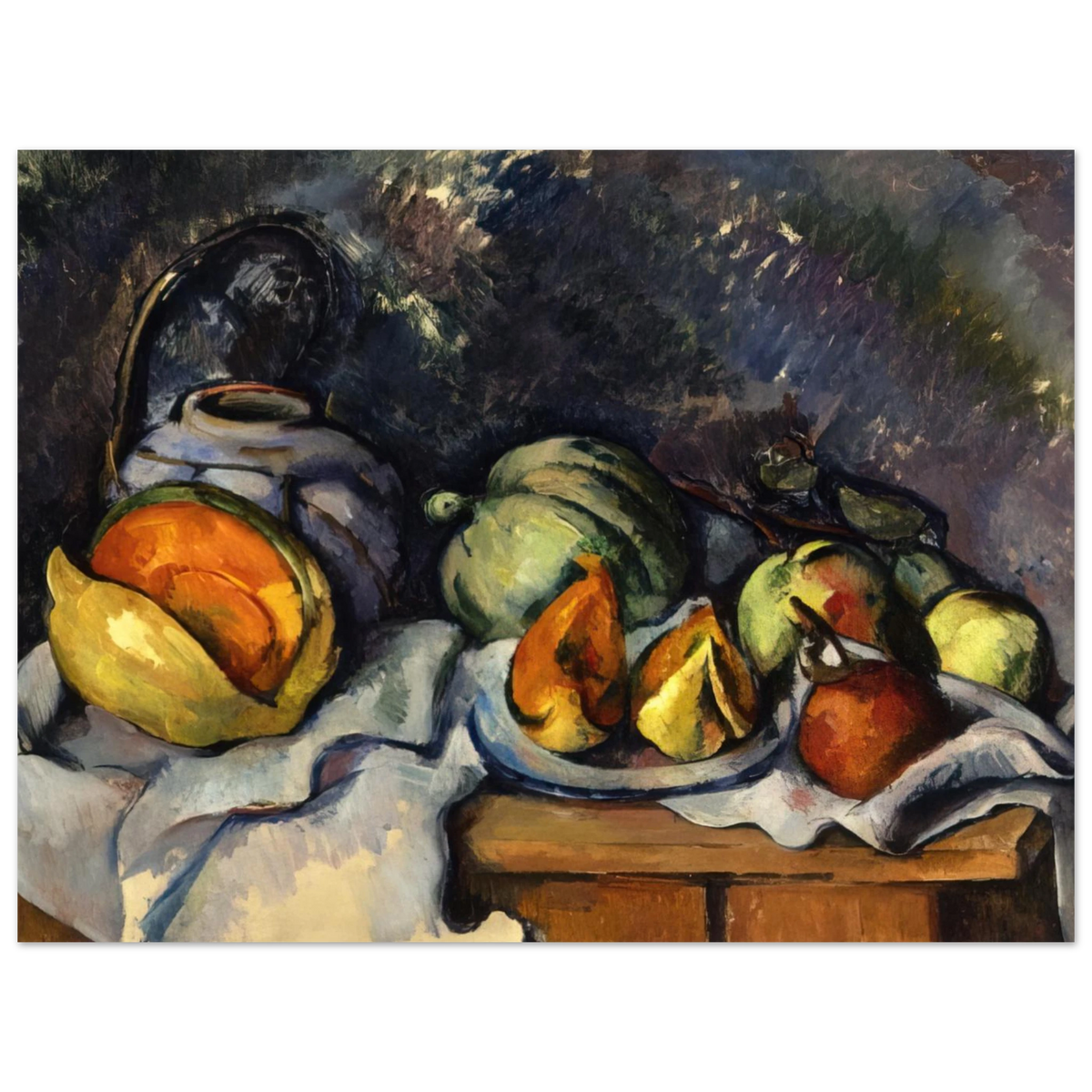 Still Life With Fruit And A Ginger Pot by Paul Cézanne – art poster, view 2