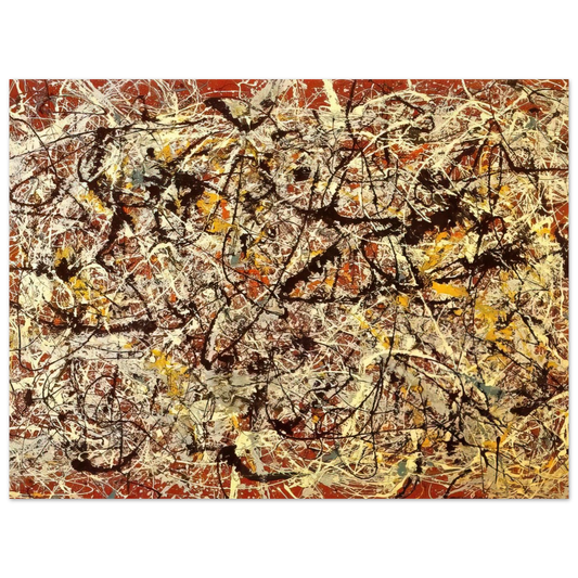 Mural On Indian Red Ground by Jackson Pollock (1950) – art poster