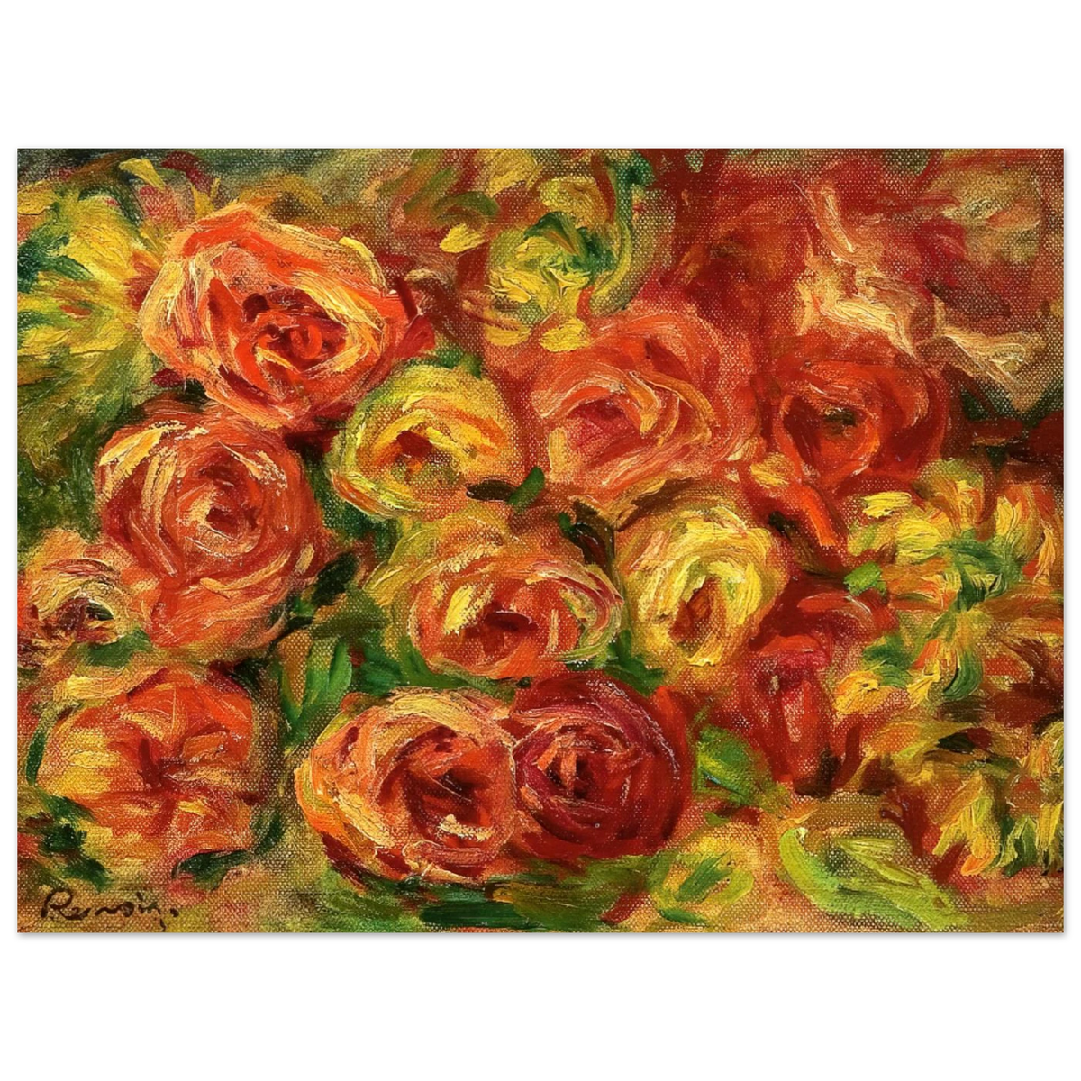 Armful Of Roses by Pierre-Auguste Renoir – art poster, view 2