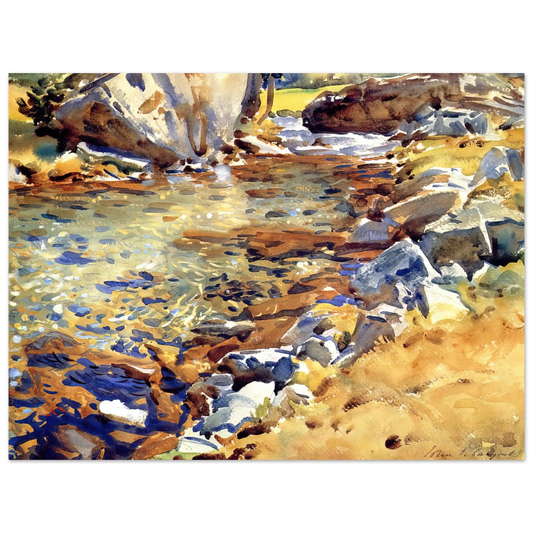 Brook Among Rocks by John Singer Sargent – art poster, view 2