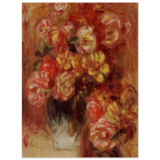 Vase Of Roses by Pierre-Auguste Renoir – art poster