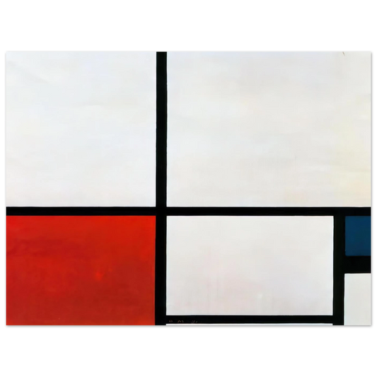 Composition N. 1 With Red And Blue by Piet Mondrian – art poster