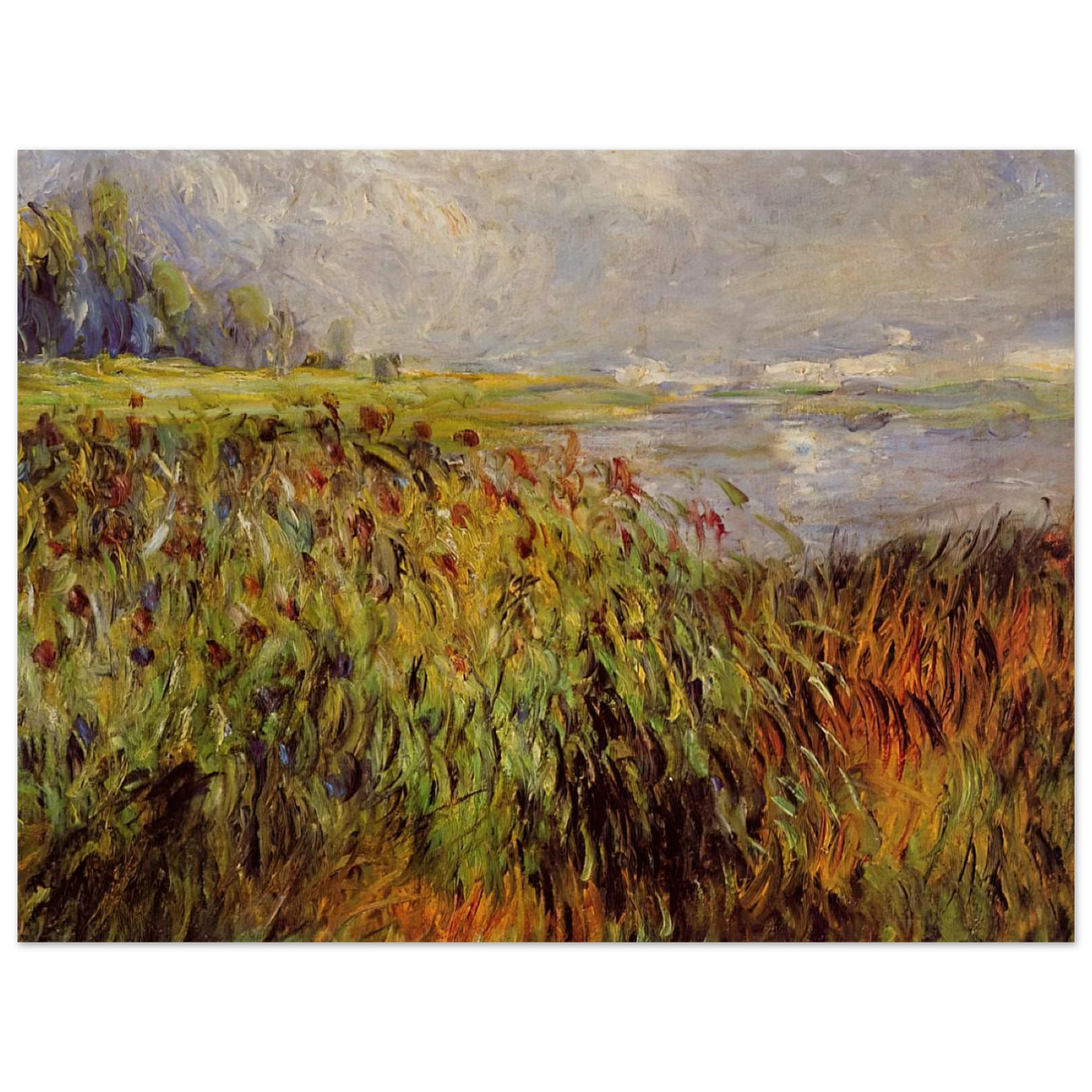 Bulrushes On The Banks Of The Seine by Pierre-Auguste Renoir – art poster, view 2