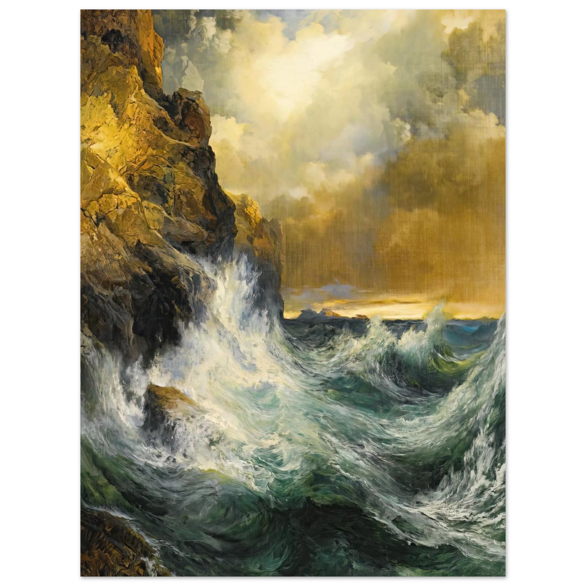 The Receding Wave by Thomas Moran – art poster, view 2