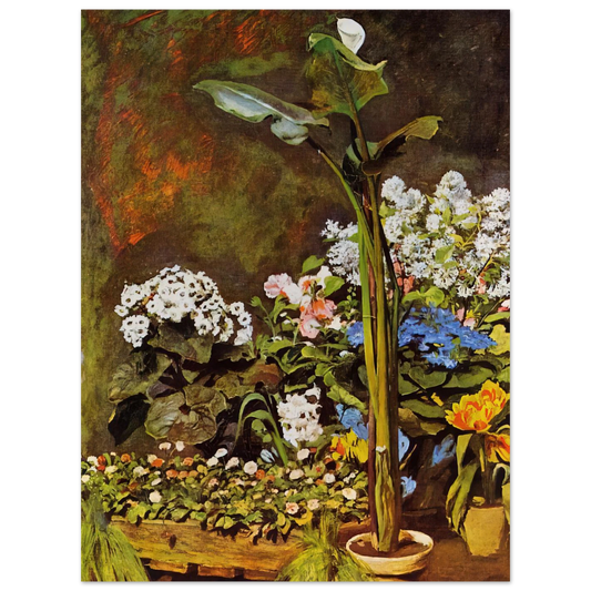Arum And Conservatory Plants by Pierre-Auguste Renoir – art poster