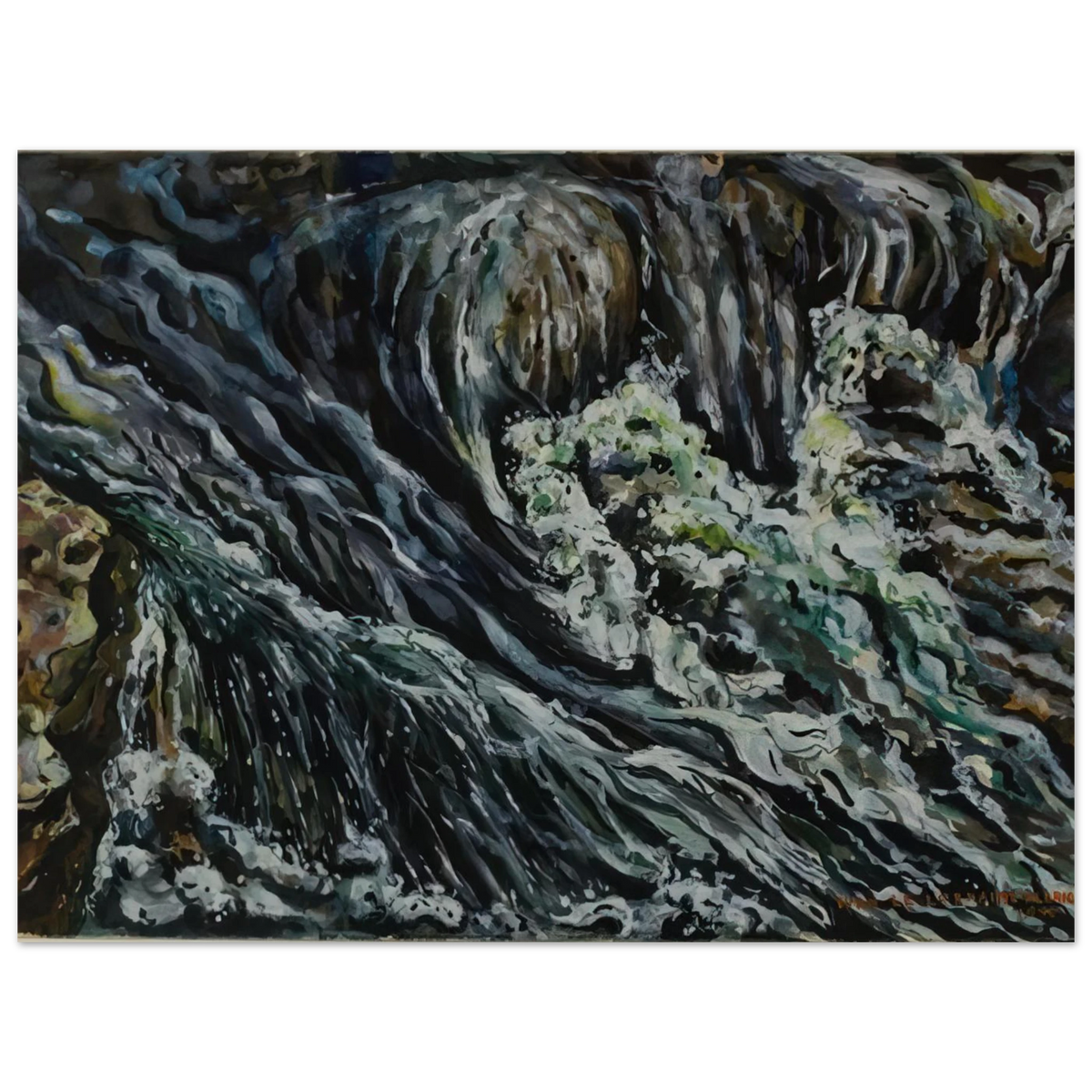 Bridal Ten Sleep Falls by Ivan Albright – art poster, view 2