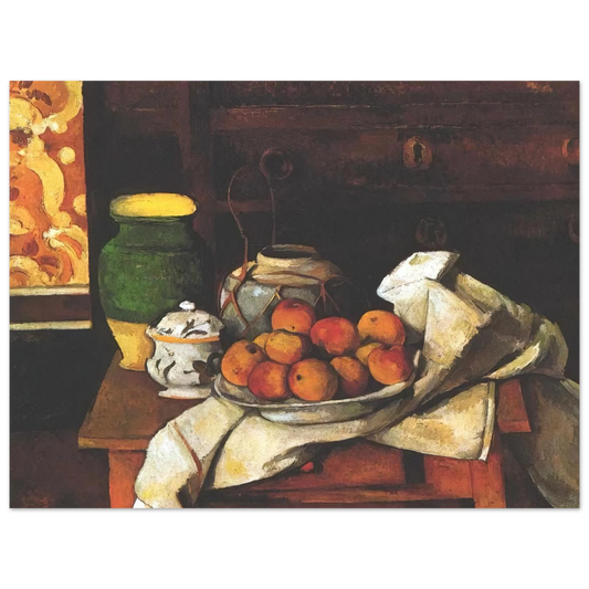 Still Life In Front Of A Chest Of Drawers by Paul Cézanne – art poster, view 2