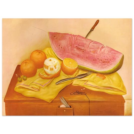 Watermelons And Oranges by Fernando Botero – art poster, view 2
