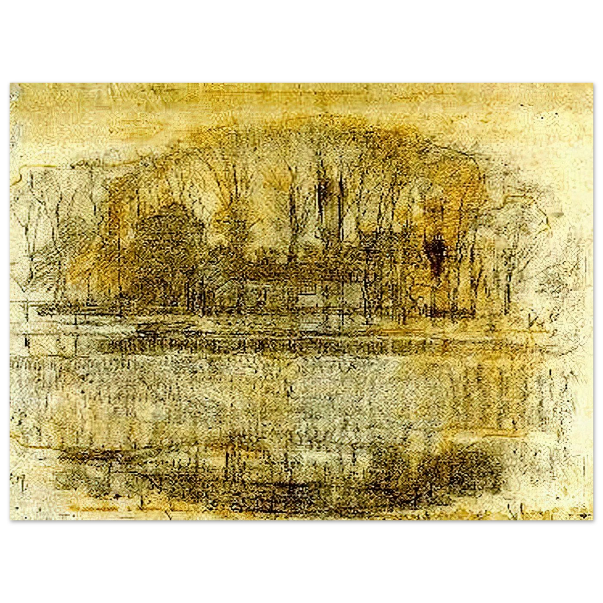Geinrust Farm, Compositional Study by Piet Mondrian – art poster, view 2