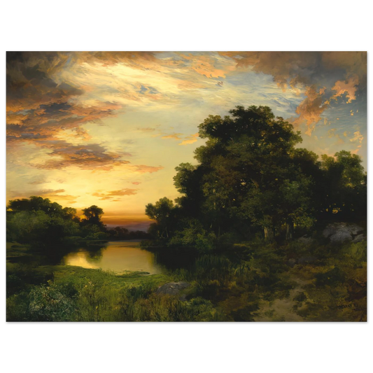 Sunset On Long Island by Thomas Moran – art poster, view 2