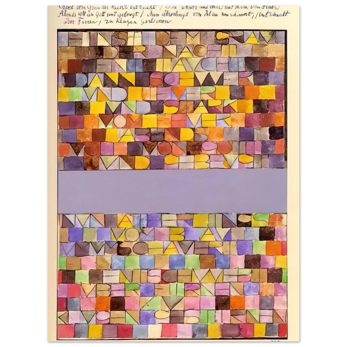 Once Emerged From The Gray Of Night by Paul Klee (1918) – art poster