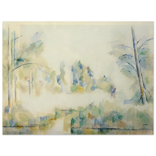 Trees By The Water by Paul Cézanne – art poster
