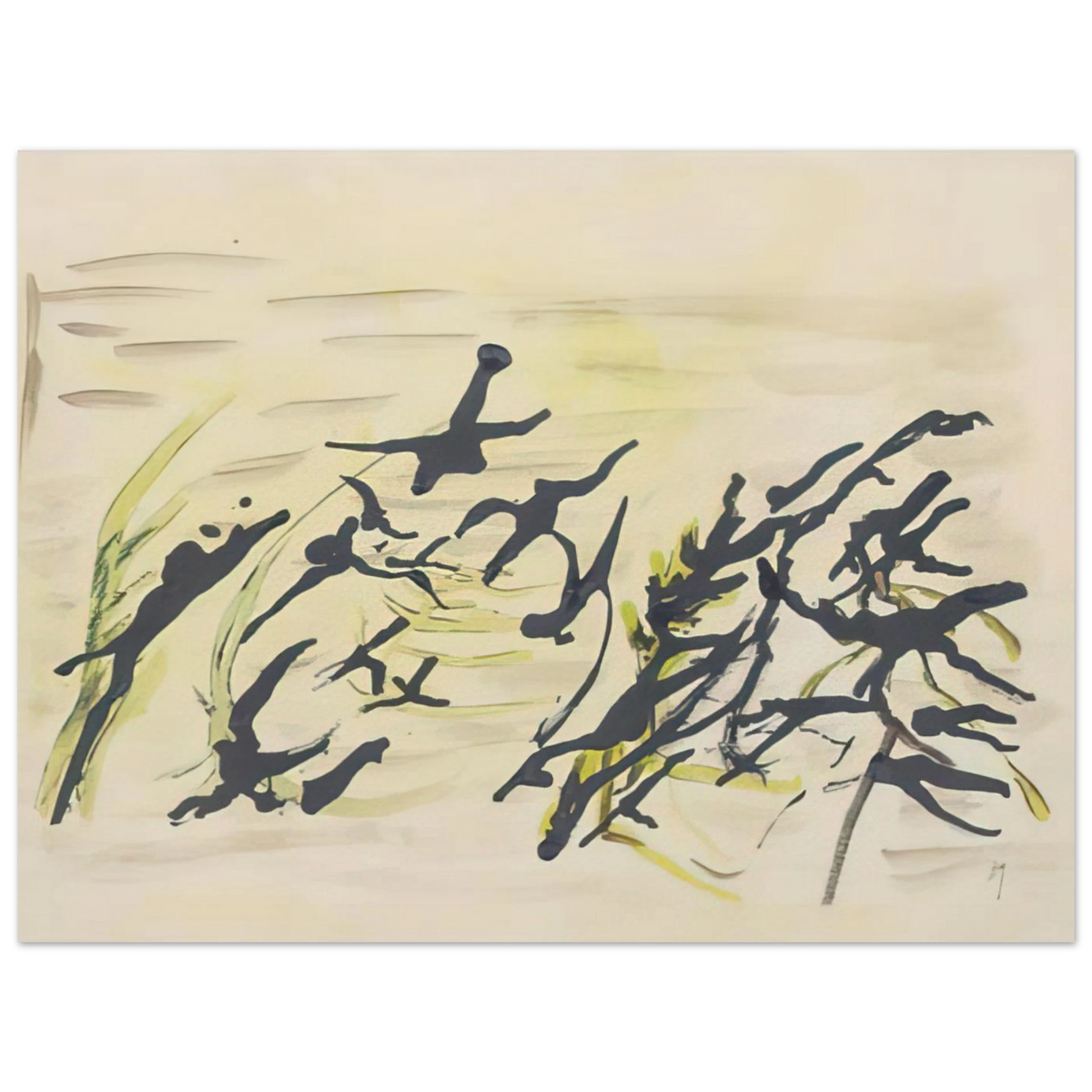 Composition 1 by Henri Michaux – art poster, view 2
