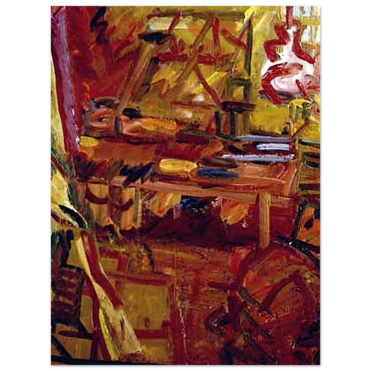 In The Studio by Frank Auerbach – art poster