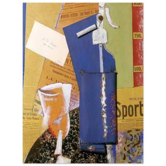 Still Life With Syphon Soda Water by Carlo Carra (1914) – art poster
