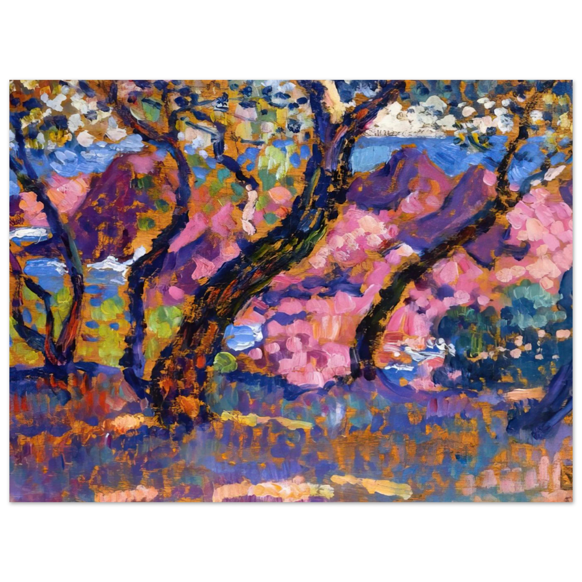 In The Shade Of The Pines Study by Theo van Rysselberghe (1905) – art poster, view 2