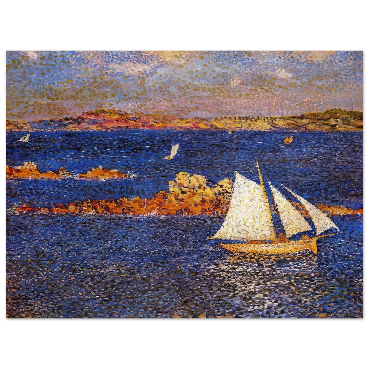 Near The Rocks Of Per Kiridec by Theo van Rysselberghe (1889) – art poster, view 2