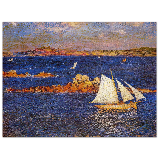 Near The Rocks Of Per Kiridec by Theo van Rysselberghe (1889) – art poster, view 2