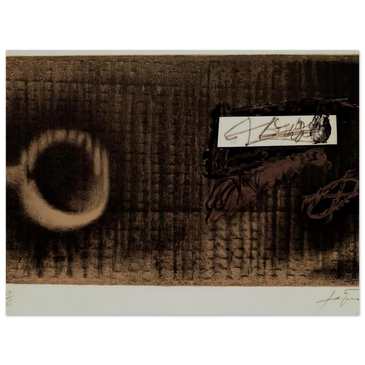 Etiquette by Antoni Tapies (1979) – art poster