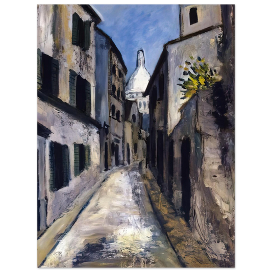 Saint Rustique Street by Maurice Utrillo – art poster, view 2