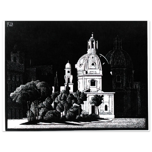 Nocturnal Rome 1 by M.C. Escher – art poster