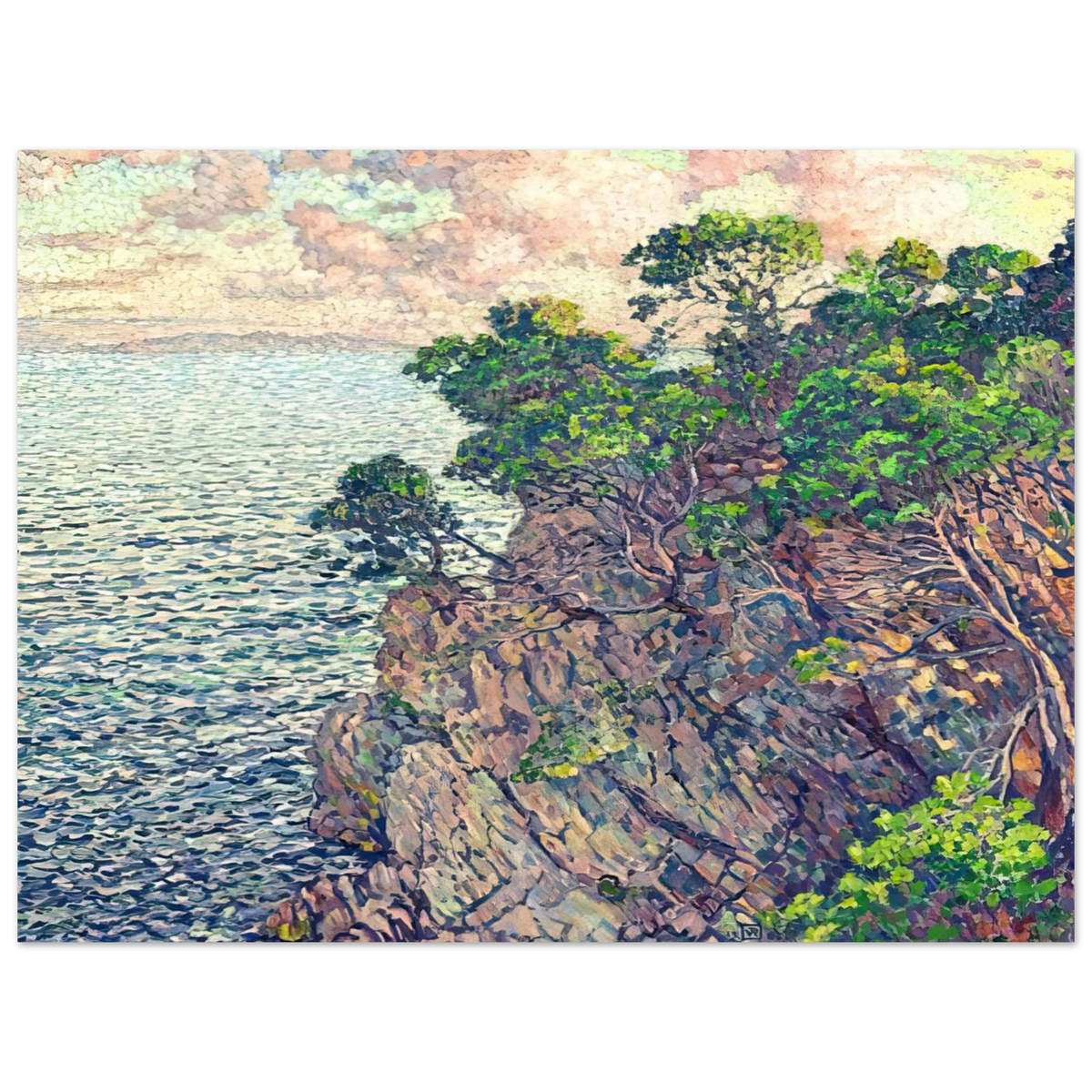 The Point Of Rossignol by Theo van Rysselberghe (1905) – art poster, view 2