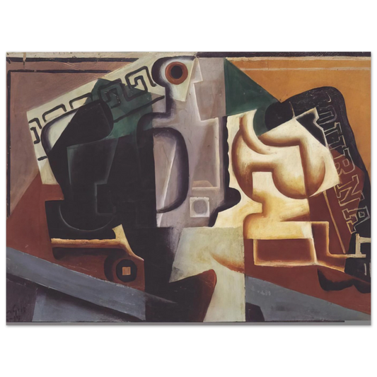 Glass And Carafe by Juan Gris (1917) – art poster