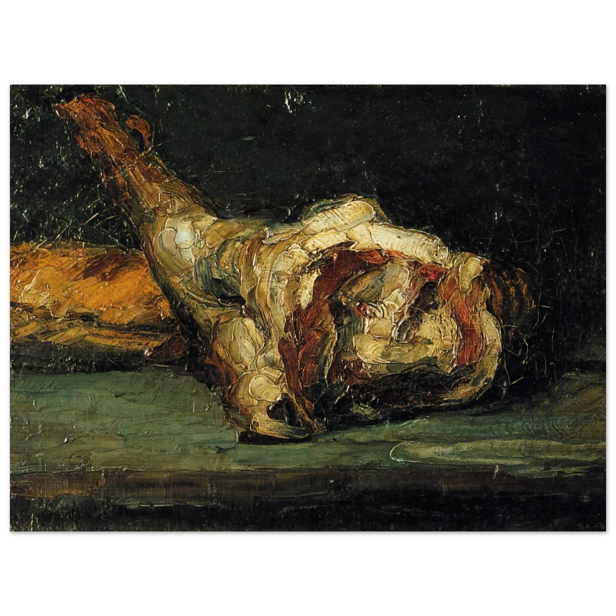 Still Life Bread And Leg Of Lamb by Paul Cézanne – art poster, view 2