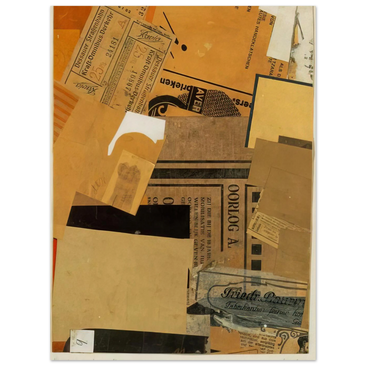 Oorlog by Kurt Schwitters (1930) – art poster, view 2