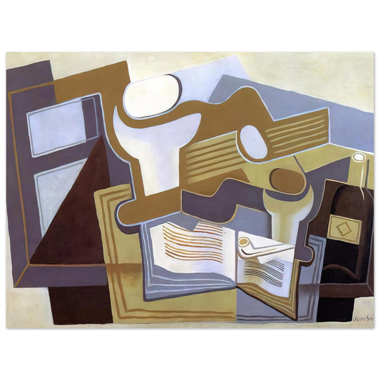 Guitar And Fruit Dish 1 by Juan Gris – art poster, view 2