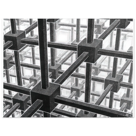 Cubic Space Division by M.C. Escher – art poster, view 2