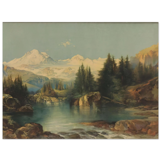 View Of The Rocky Mountains by Thomas Moran – art poster