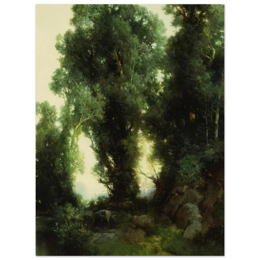 The Bathing Hole by Thomas Moran – art poster