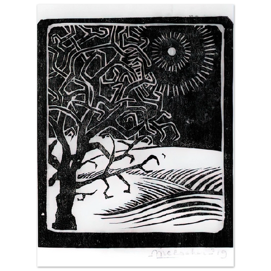 The Borger Oak by M.C. Escher – art poster, view 2