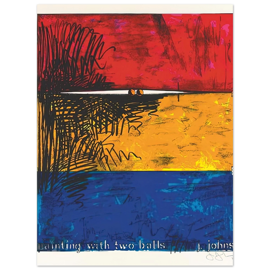 Painting With Two Balls Ulae 87 by Jasper Johns – art poster, view 2