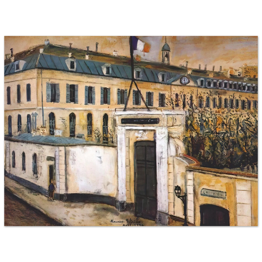Military Hospital by Maurice Utrillo – art poster