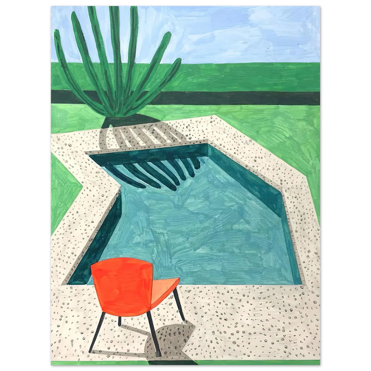 Untitled Artwork No. 6 by David Hockney – art poster, view 2