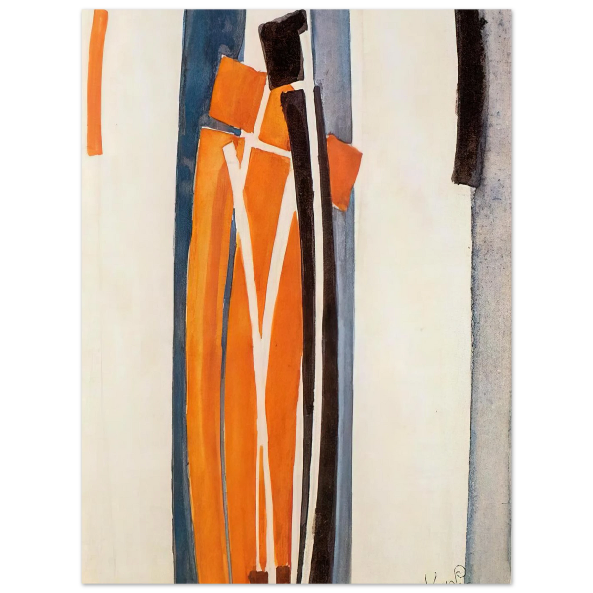Drawings Of Curves by Frantisek Kupka – art poster