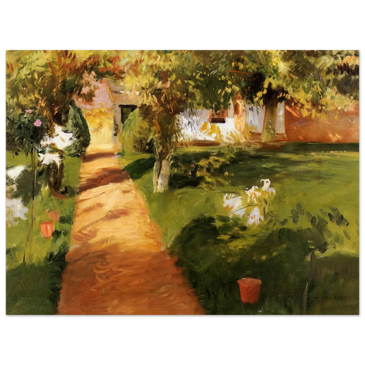 Millet's Garden by John Singer Sargent – art poster, view 2