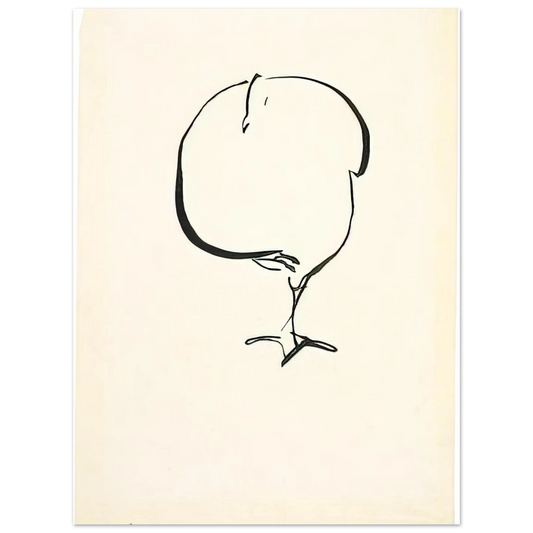 Standing Bird Front View by Josef Albers (1917) – art poster